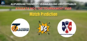 Read more about the article Who will Win Alipurduar Thunders vs Darjeeling Unstoppables? Match Prediction – Kolkata NCC T20 Event 2025