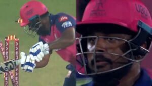 Read more about the article Vaibhav अरोरा ने IPL में RR बनाम KKR क्लैश में संजू सैमसन के लेग स्टंप को उड़ाया। [WATCH]