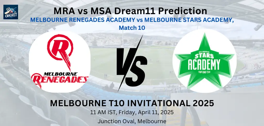 You are currently viewing Immediately’s Match 10 – Fantasy Cricket Suggestions, Captain Decisions, Taking part in XI & Harm Updates – Melbourne T10 Invitational 2025
